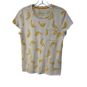 Patagonia Melon Cantaloupe AOP Hiking Outdoor Summer Yellow Shirt Women's Sz S